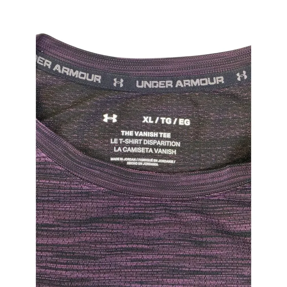 Under Armour Mens XL Vanish Tee Short Sleeve Athletic T Shirt Purple Heather